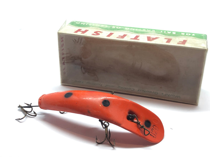 Helin Flatfish Orange U20 with Black and Red Dots in Box