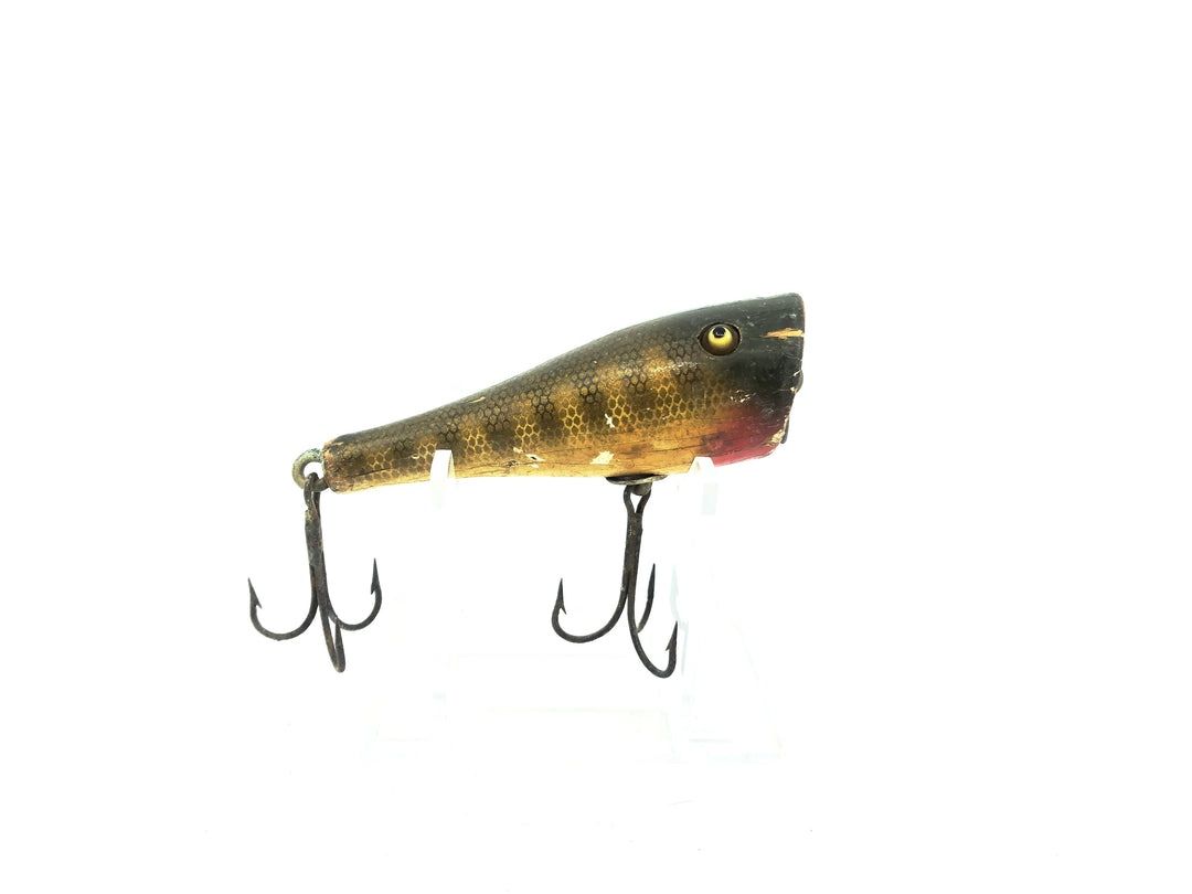 Creek Chub 3200 Plunker in Pikie Color Wooden Lure Glass Eyes