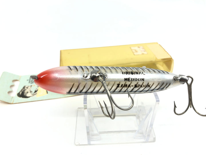 Original Heddon Zara Spook Red Head Silver Shore Transparent Body Color with Card