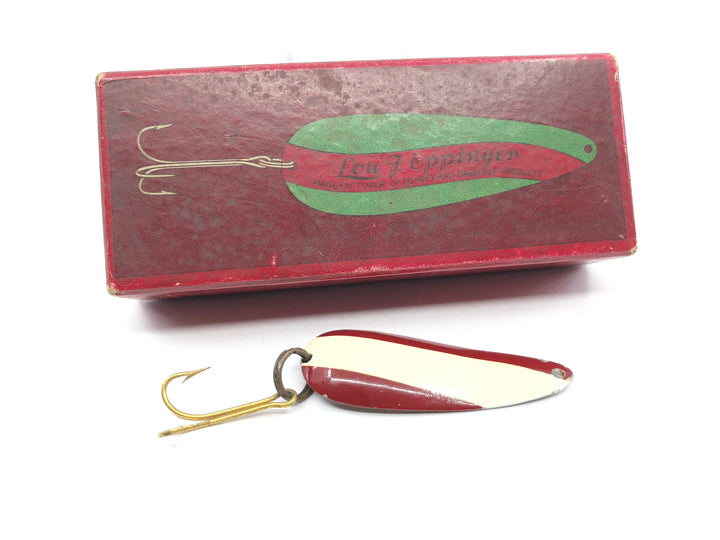 Vintage Eppinger Dardevles Imp Red White Lure in Two Piece Cardboard Box No 216