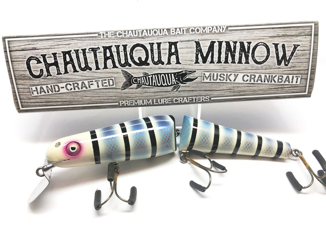 Jointed Chautauqua 8" Minnow Musky Lure Special Order Color "Blue Cobra"