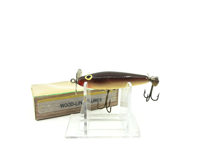 Wood-Line Lure Torpedo Bait, Brown Sucker Color, Wisconsin Bait