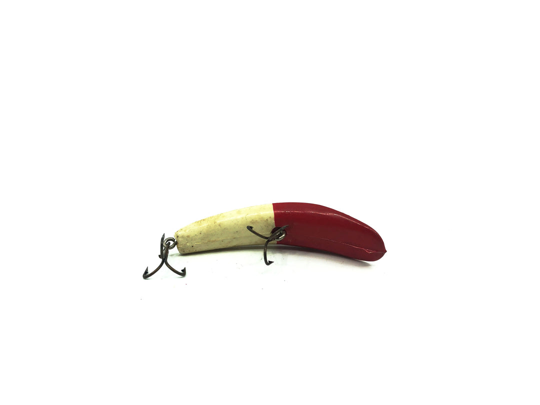 Unmarked Helin Flatfish Type Lure White/Red Colo