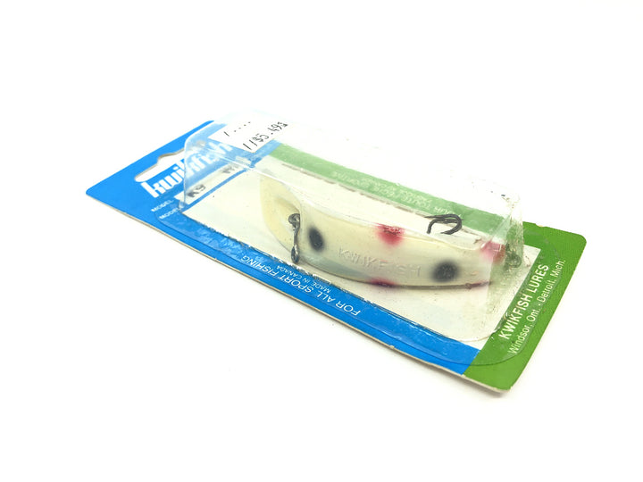 Kwikfish K9 WH White Red and Black Spots Color New on Card Old Stock