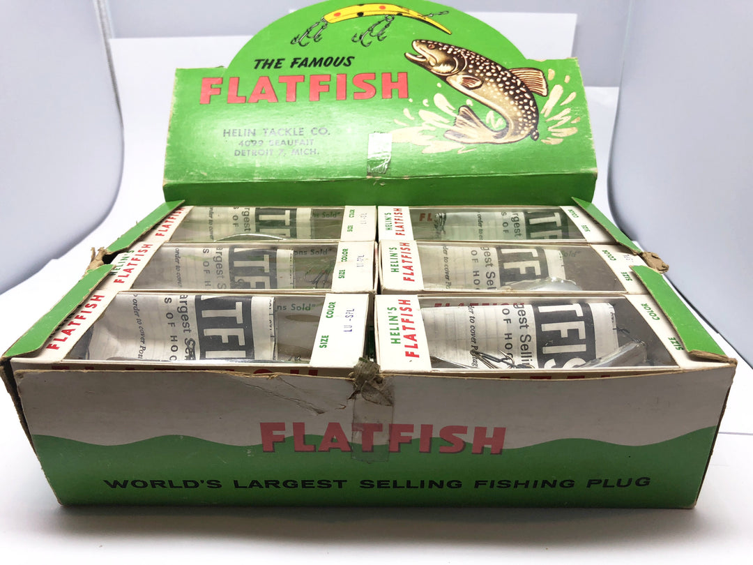 Helin Flatfish Dealer Box of 12 LU SPL Silver Plated Color Lures New in Box