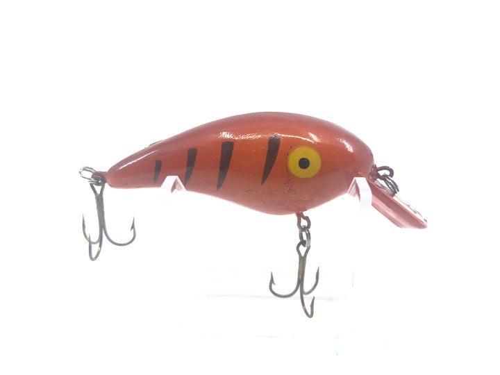 Orange Crankbait with Black Ribs