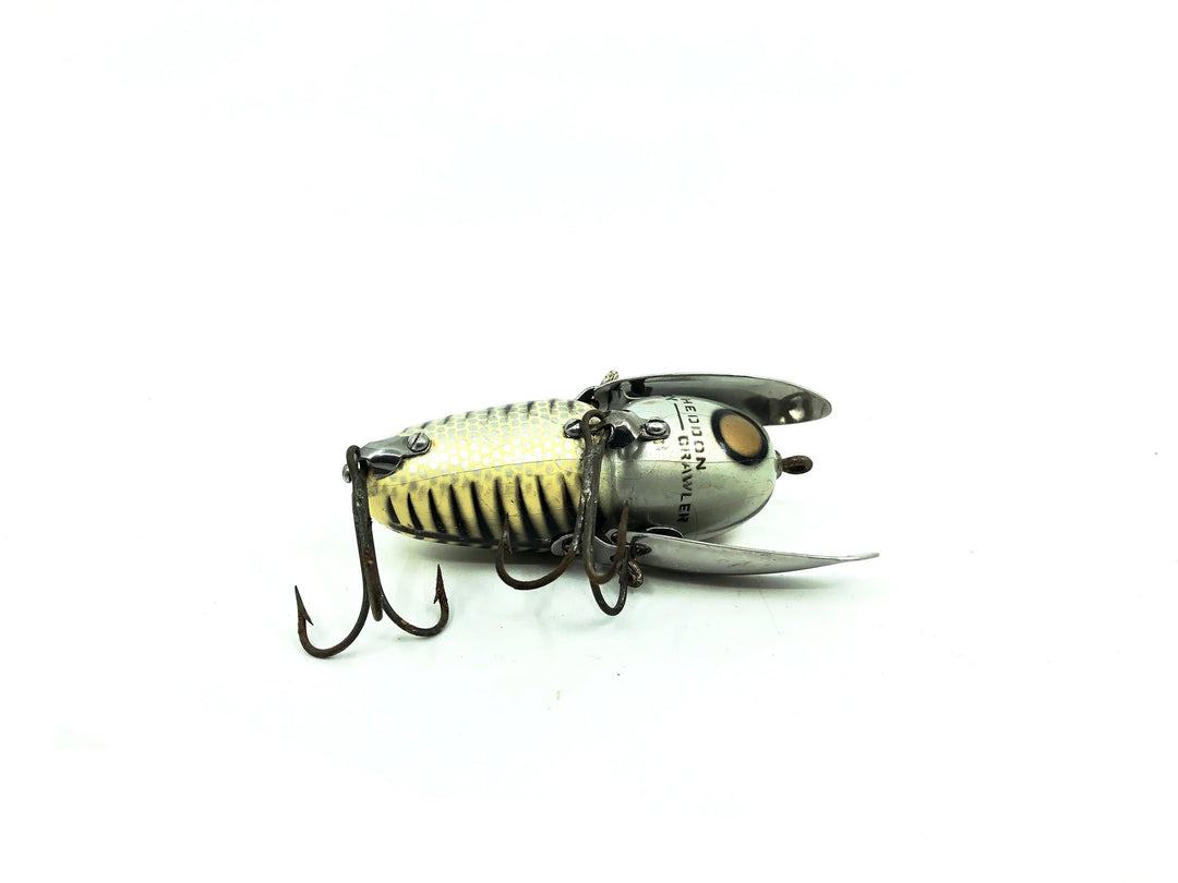 Heddon Wooden Crazy Crawler 2120 XRS Silver Shore Minnow Color