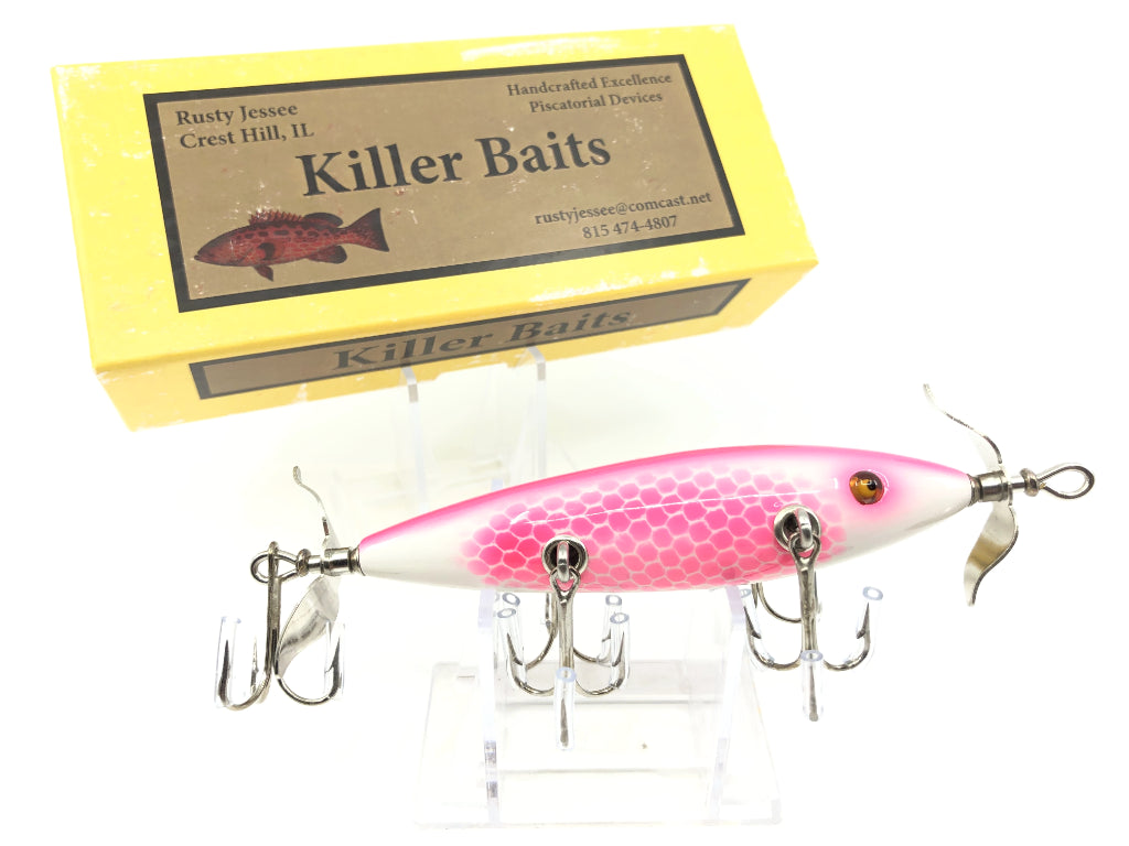 Rusty Jessee Killer Baits Model 150 Minnow in Hot Pink Scale Color 2014