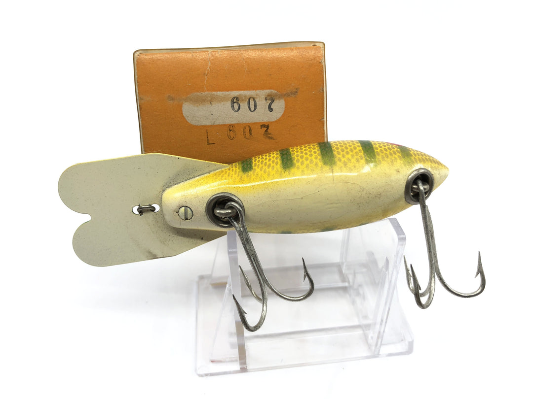 Vintage Wooden Bomber 607 Yellow Perch Color with Box