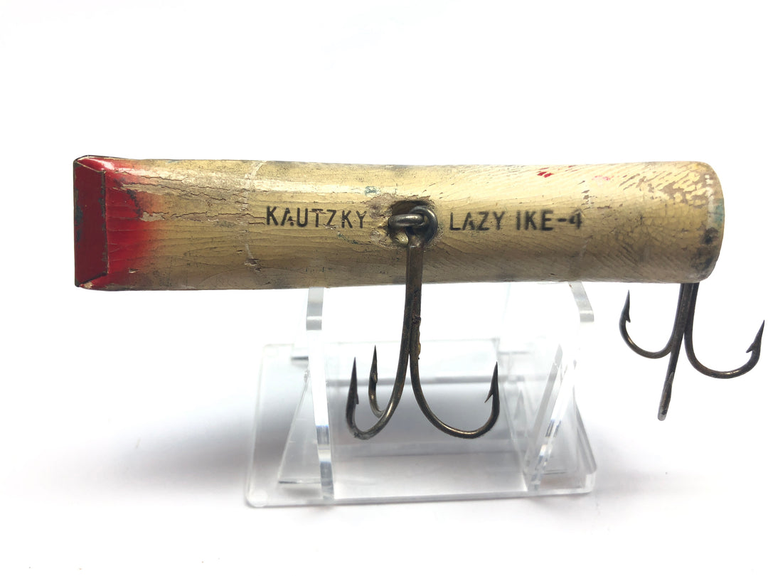 Kautzky Lazy Ike 4 Wooden Lure Black Rib and Scale