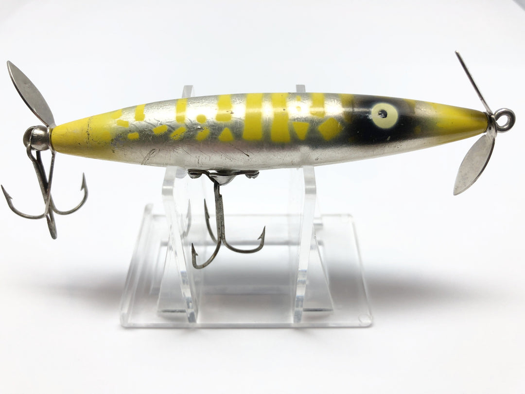 Heddon Dying Flutter Yellow Black and Silver