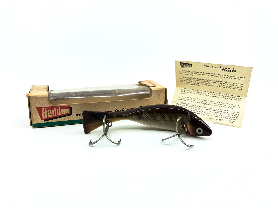 Heddon Prowler 7050, BWB Bronze/White/Brown Color with Box