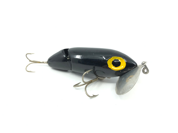 Arbogast Jointed Jitterbug Black Color Accented Eyes