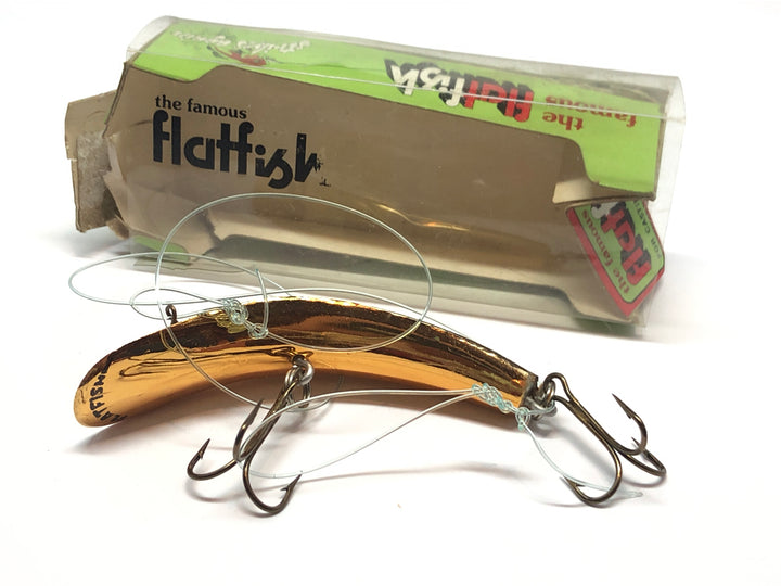 Helin Flatfish U20 Gold with Box and Fluorocarbon Leader