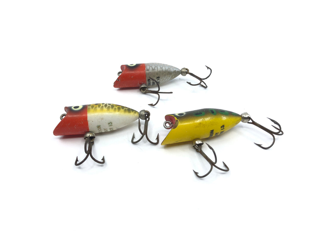 Lot of Three Heddon Tiny Lucky 13 Lures