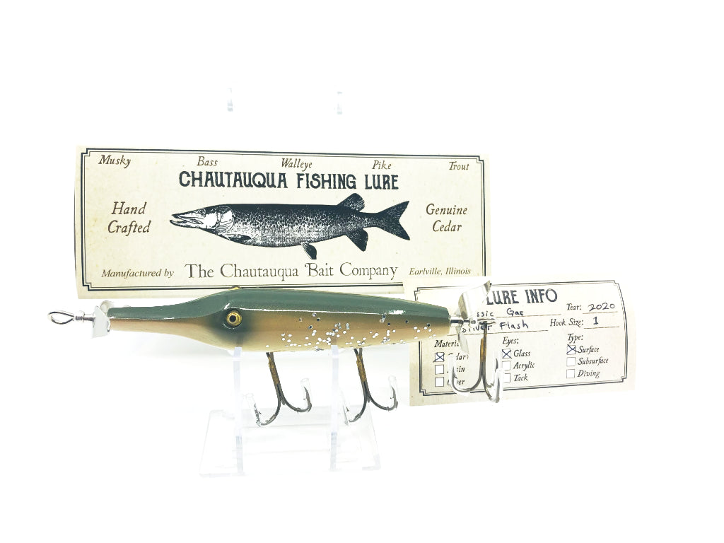 Chautauqua Custom Classic Topwater Gar in Silver Flash 2020 Color