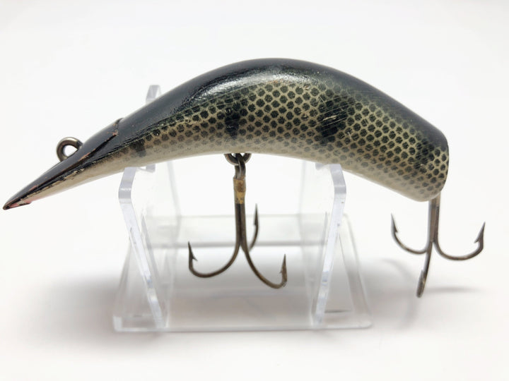 Kautzky Lazy Ike 4 Wooden Lure Black Scale Color