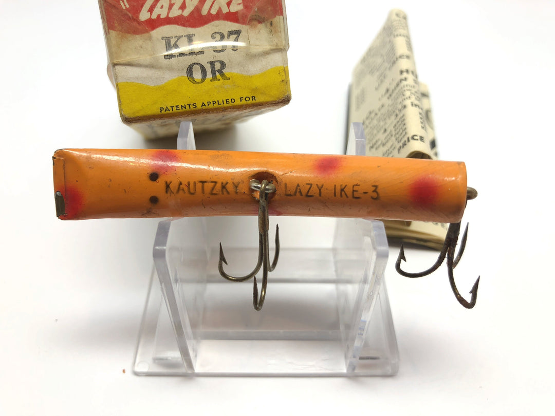 Kautzky Lazy Ike KL-37 OR Orange Ike with Red Spots with Box and Paperwork