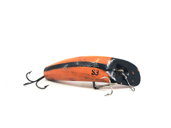 Wooden Helin Flatfish S3 Orange Black Stripes