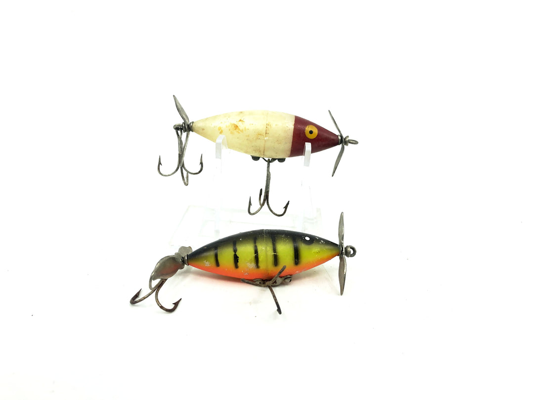 Tackle Industries Skip Jack Combo, Floater Topwater Bait, White Red Head/Perch Color