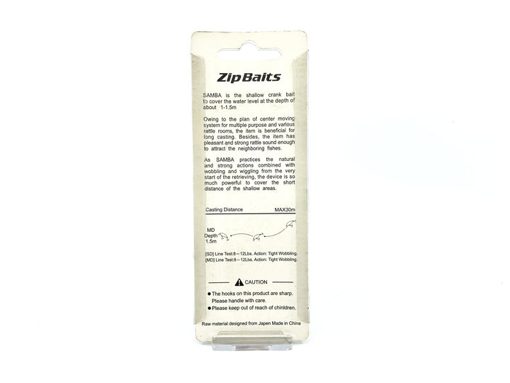 Zip Baits Samba Shallow Runner on Card