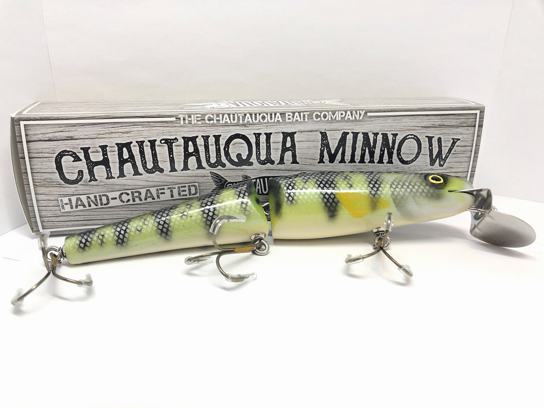 Jointed Chautauqua 8" Minnow Musky Lure Special Order Color "HD Perch"