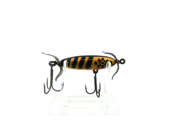 Vintage Eger Baits Baby Dillnger Yellow Black Ribs