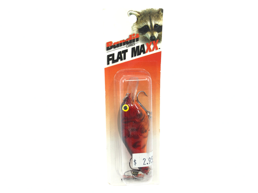 Bandit Flat Maxx Shallow Series FMS1B24 Translucent Red Craw Color New on Card