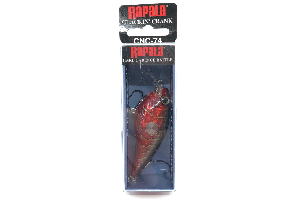 Rapala Clackin' Crank CNC-74 RCW Red Crawdad Color New in Box Old Stock