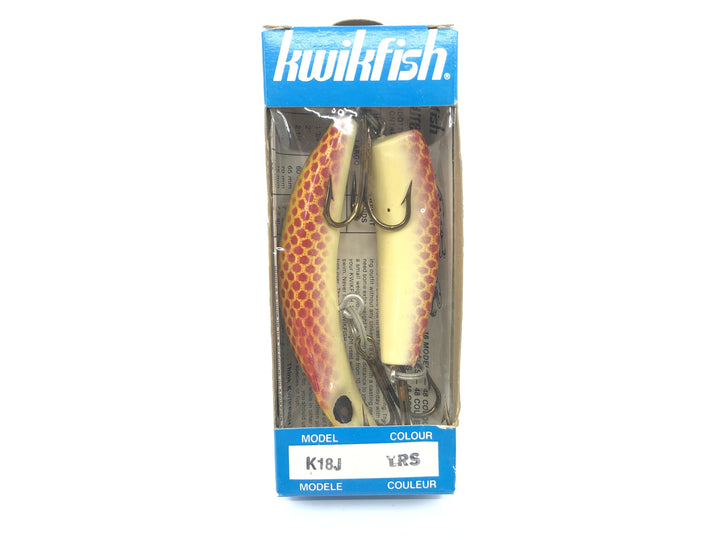 Pre Luhr-Jensen Kwikfish K18J Jointed YRS Yellow Red Scale Color New in Box Old Stock