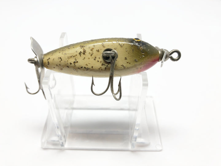 JC Higgins Spinning Injured Minnow Silver Flash Color Wooden Lure