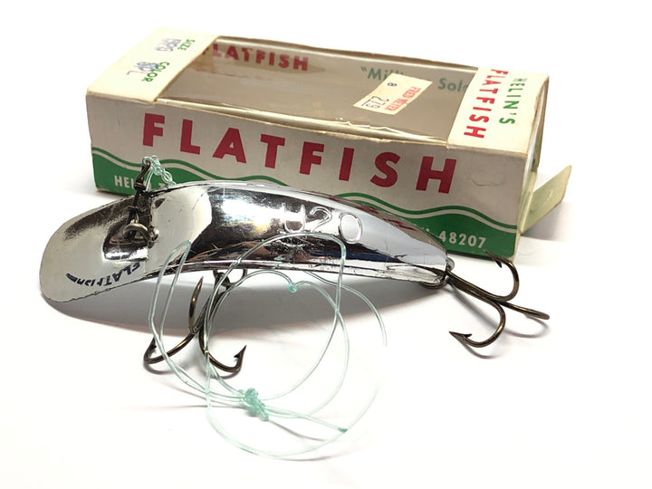 Helin Flatfish Silver Plated SPL U20 with Box and Original Fluorocarbon Leader