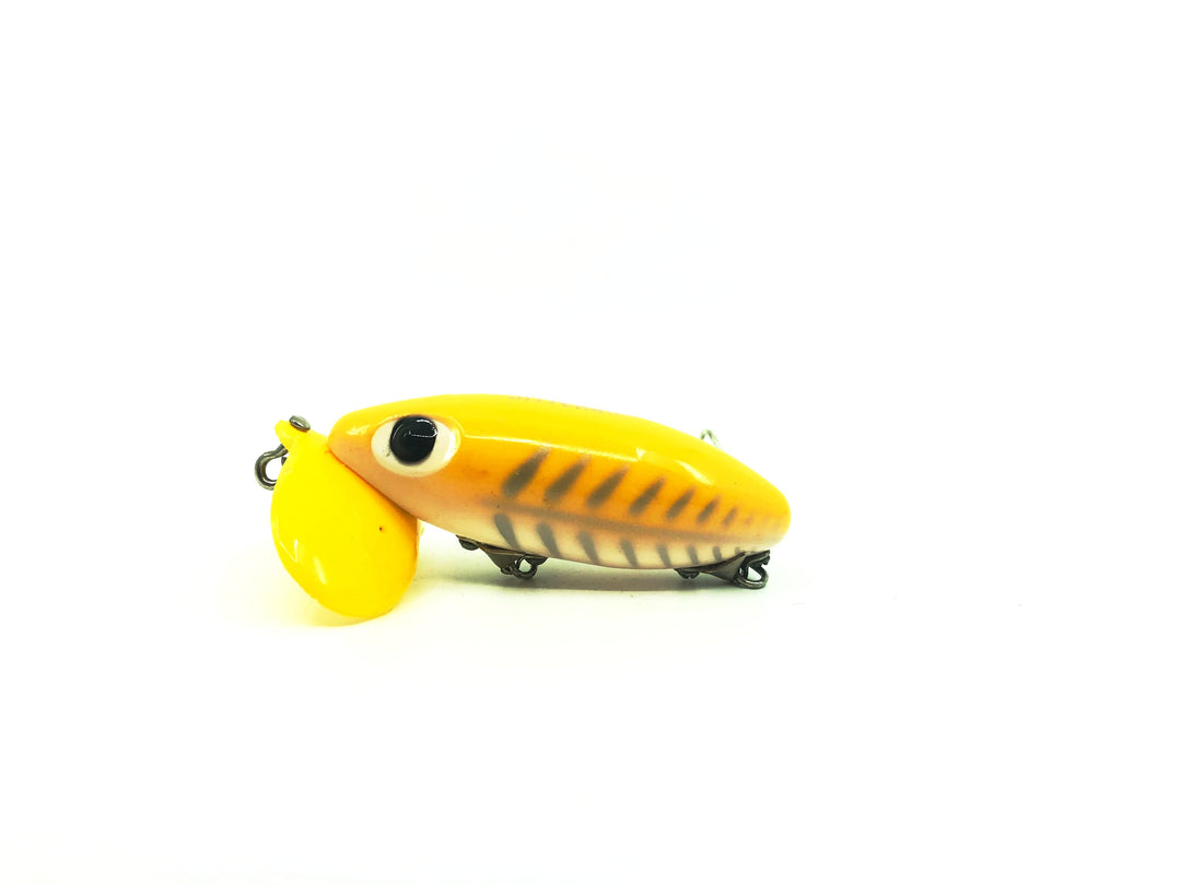 Arbogast Jitterbug Yellow Herringbone (Uncatalogued Variation) w/Plastic Lip