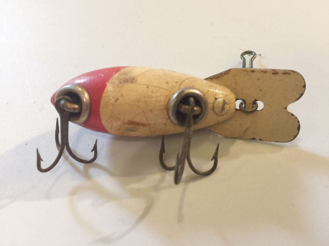 Tiny Bomber Wooden Lure Red and White