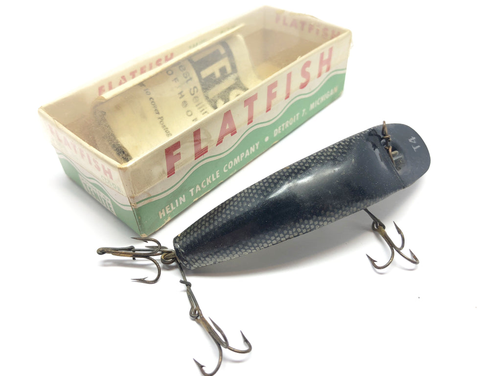 Vintage Helin Flatfish T4 Black Scale Color with Box and Paperwork – My  Bait Shop, LLC
