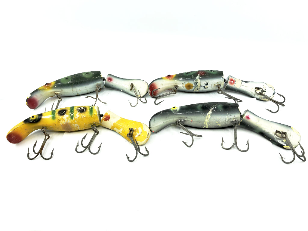 Lot of Four Drifter Tackle The Believer 8" Jointed Musky Lures