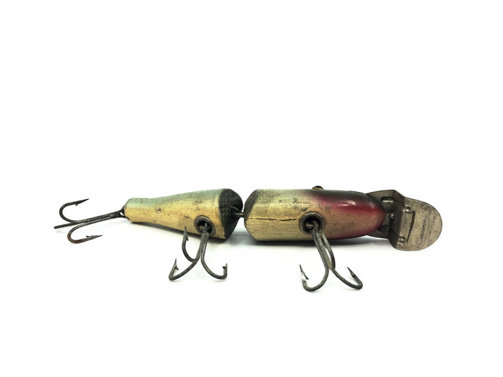 Creek Chub 2600 Jointed Pikie Minnow Shad Color 2609 Glass Eyes Wooden Lure