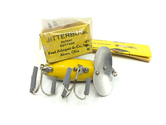 Arbogast Vintage Jitterbug with Box Green and Yellow Perch Color