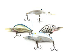 4 Packs Discontinued Hard To Find Mad Dad Crawfish Lure Black Blue Glitter
