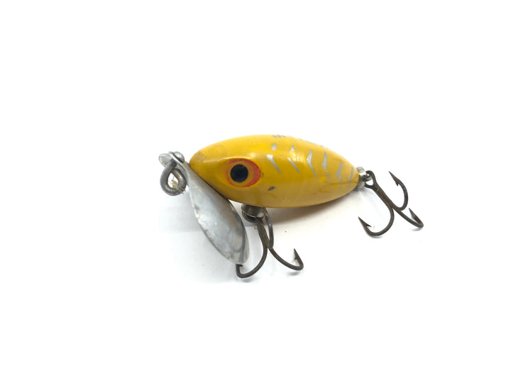 Arbogast Jitterbug Yellow with Gray Ribs Color Small Size