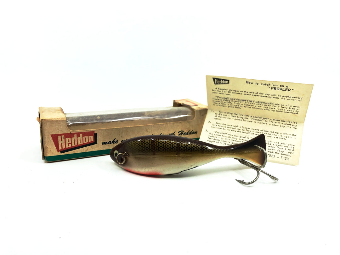 Heddon Prowler 7050, BWB Bronze/White/Brown Color with Box