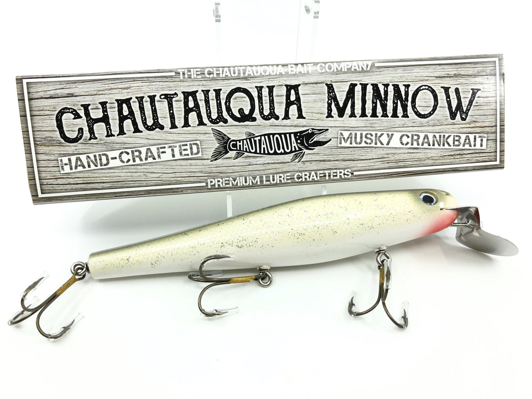 Chautauqua 8" Minnow Musky Lure Special Order Color "Silver Flash"