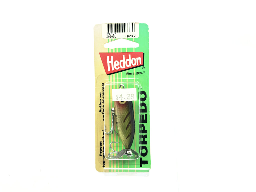 Heddon Baby Torpedo L Perch Color New on Card Old Stock