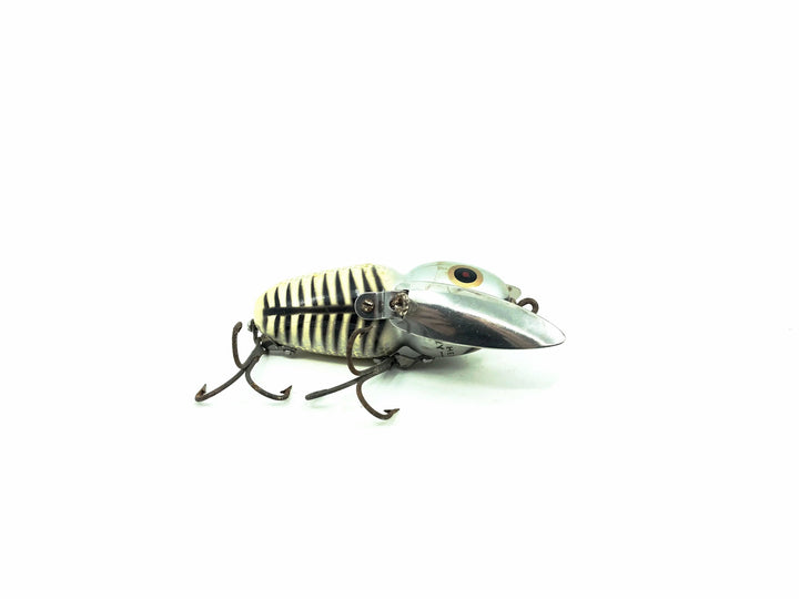 Heddon Wooden Crazy Crawler 2120 XRS Silver Shore Minnow Color