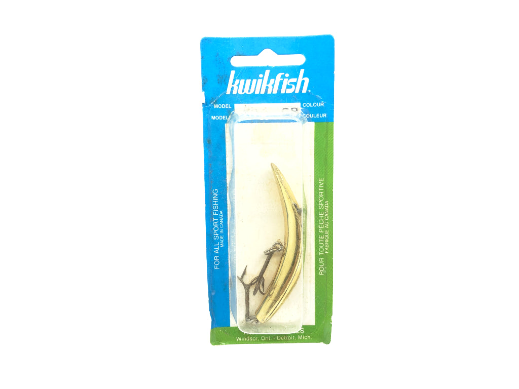 Kwikfish K9 GP Gold Plated Color New on Card Old Stock