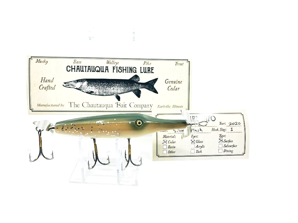 Chautauqua Custom Classic Topwater Gar in Silver Flash 2020 Color