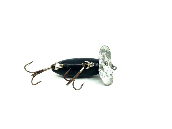 Arbogast Jitterbug 5/8oz Black Color, Vintage Bugged-Eyed Model