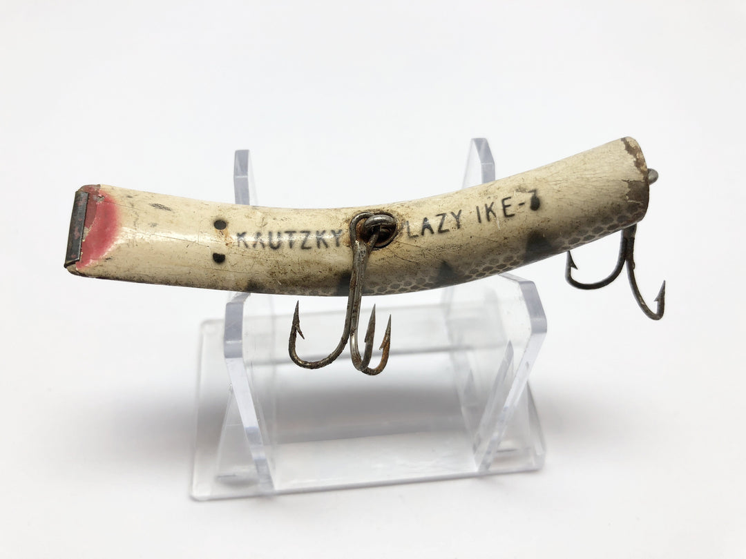 Kautzky Lazy Ike 3 Black Scale and Ribs Wooden Lure