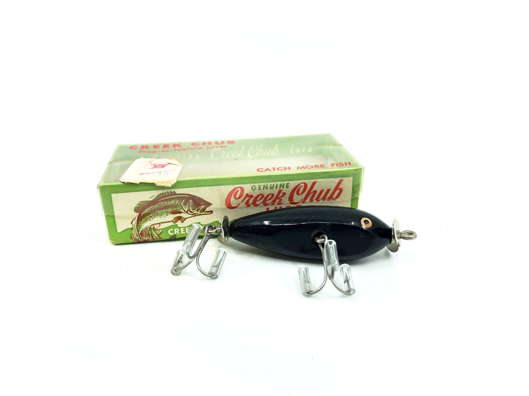 Creek Chub 9500 Spinning Injured Minnow, Black Color 9513, with Box