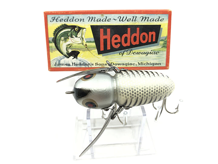 Heddon Crazy Crawler 2100 XRS Silver Shore Color with Box and Catalog